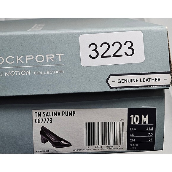 ROCKPORT Total Motion TM Salima Pump CG7773 Patent Leather Block Heels Womens 10 - Picture 13 of 14